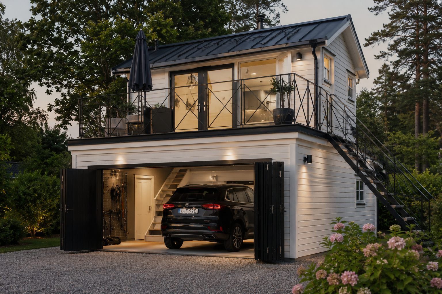 Garage med övervåning
